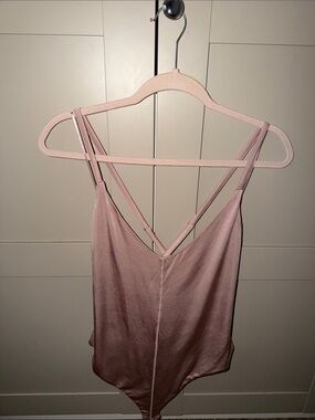 Women's Pink Satin Cami Bodysuit - AllSaints